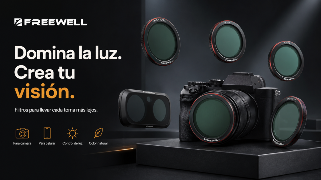camara con varios filtros freewell