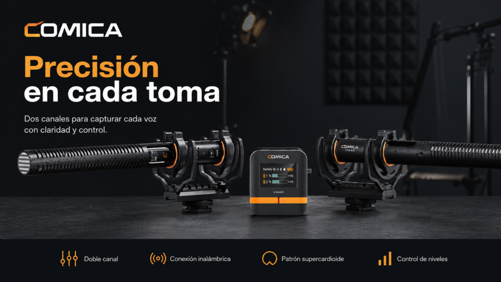 Comica VM30: Reseña del Shotgun con Modo Inalámbrico 2 comica microfonos shotgun de canon