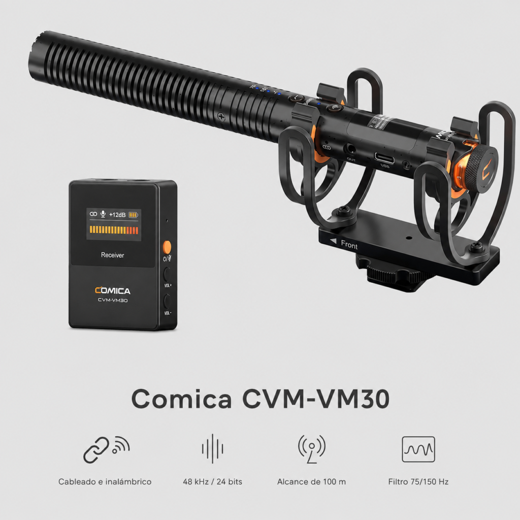 comica vm30 microfono shotgun