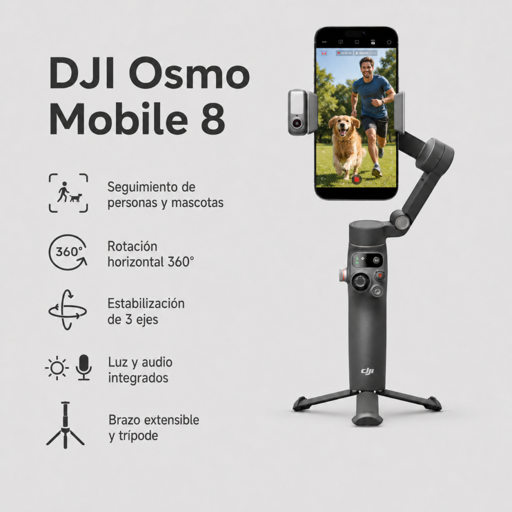 dji osmo mobile 8 caracteristicas todoparagrabar
