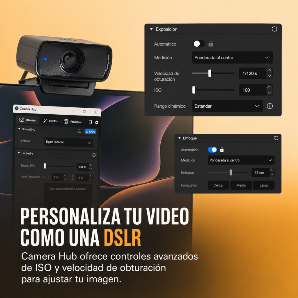 elgato facecam controles dslr