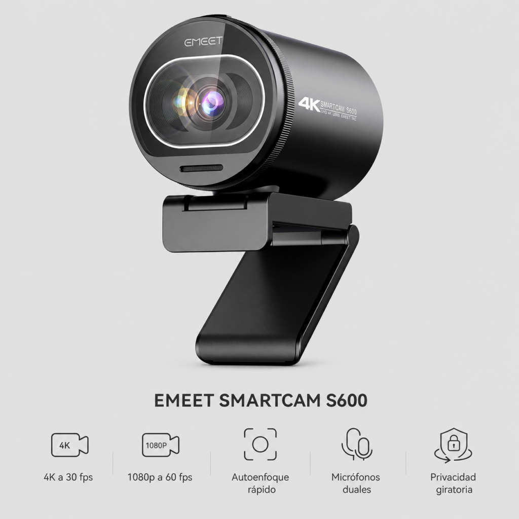 emeet s600 webcam 4k