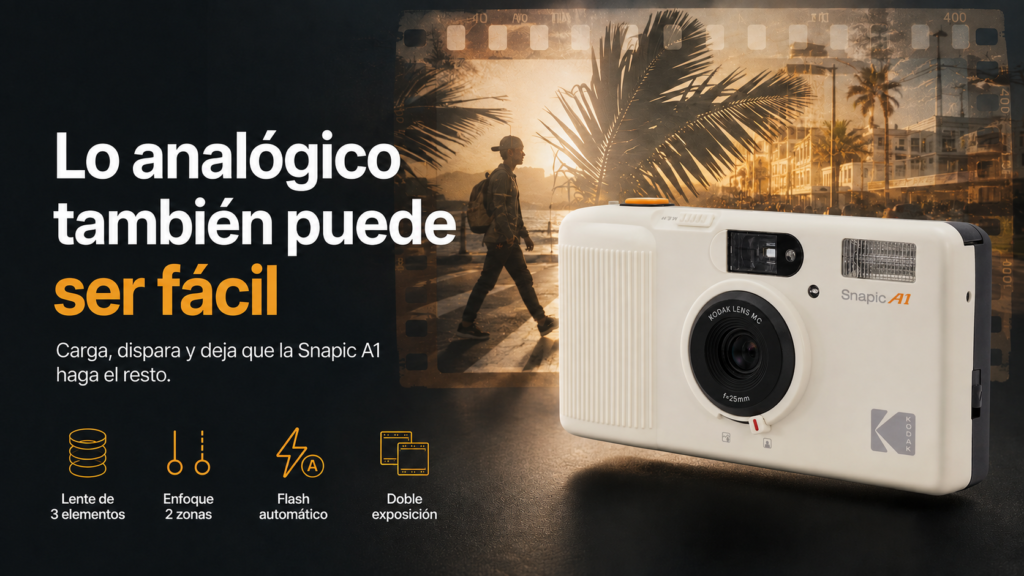 KODAK Snapic A1: Review Completa (¿Vale la Pena en 2026?) 2 kodak snapic a1 camara analogica rollo