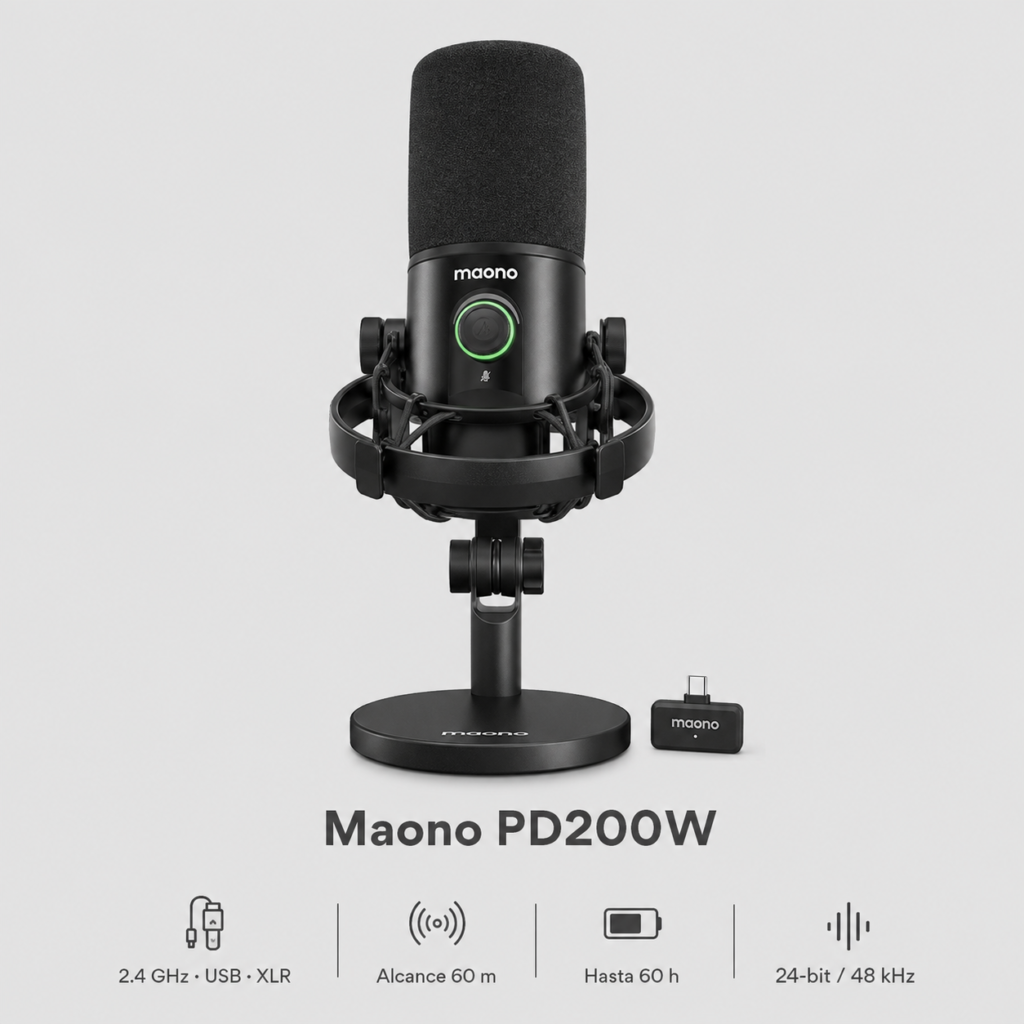 maono pd200w microfono usb xlr
