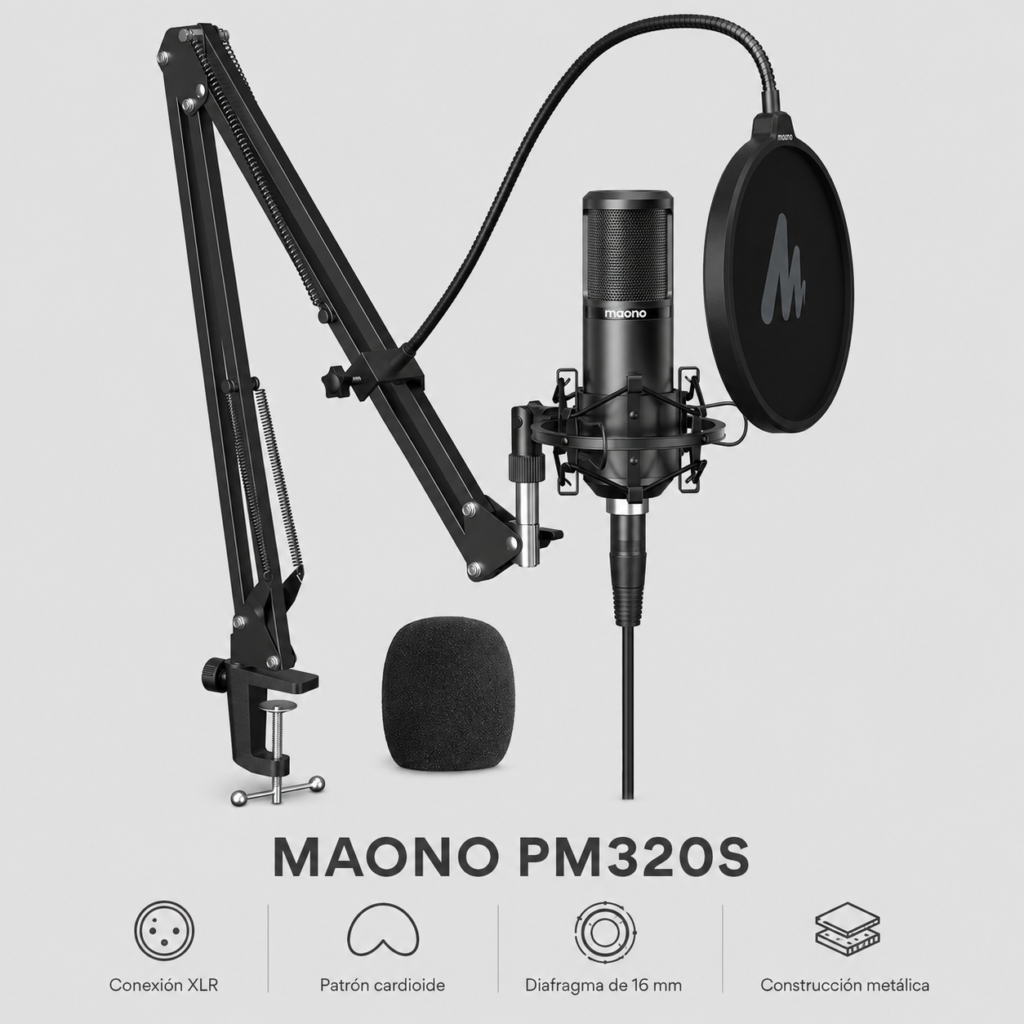 maono pm320s microfono condensador