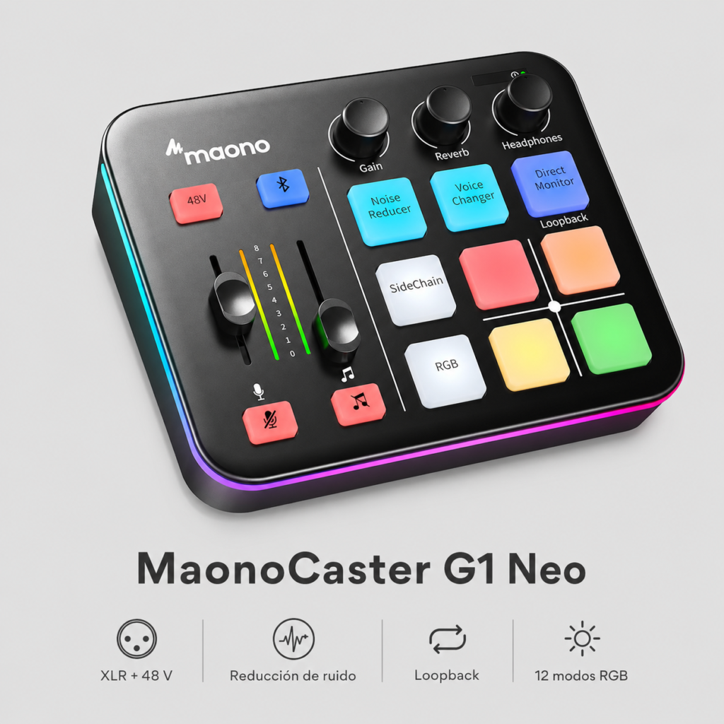 maonocaster g1 neo consola podcast