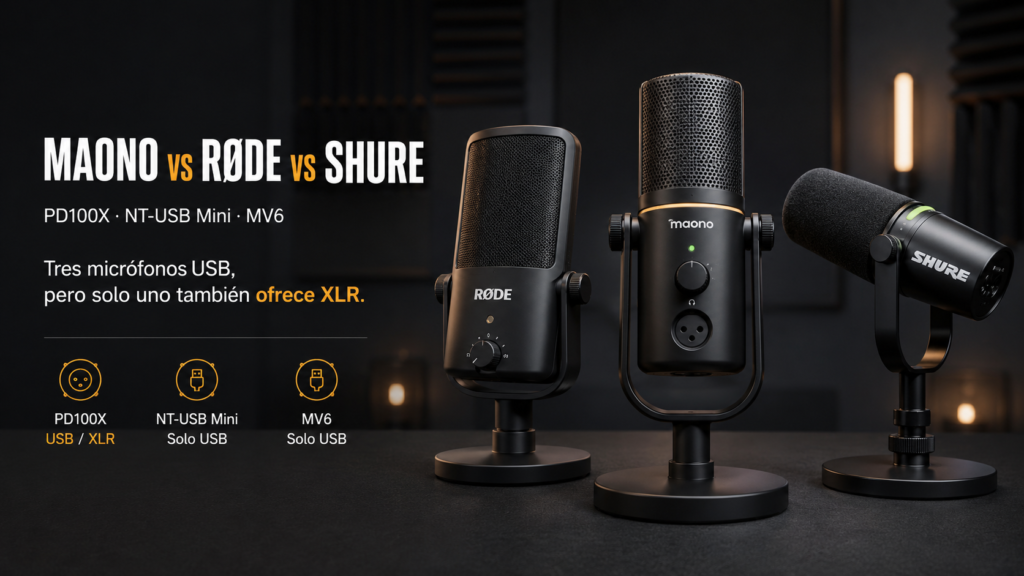microfonos rode vs maono vs shure