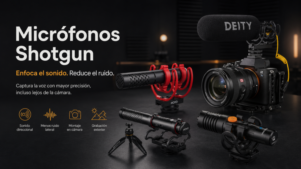 Micrófono Shotgun para Cámara: Guía Completa para Elegir el Tuyo (2026) 2 microfonos shotgun