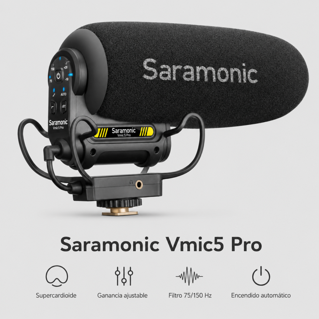 saramonic vmic5 pro microfono canon