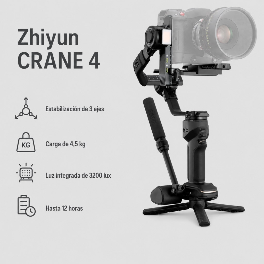 zhiyun crane 4 estabilizador camara