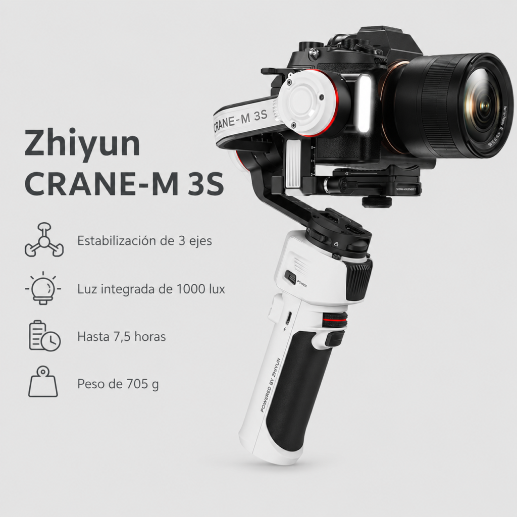 zhiyun crane m 3s gimbal camara