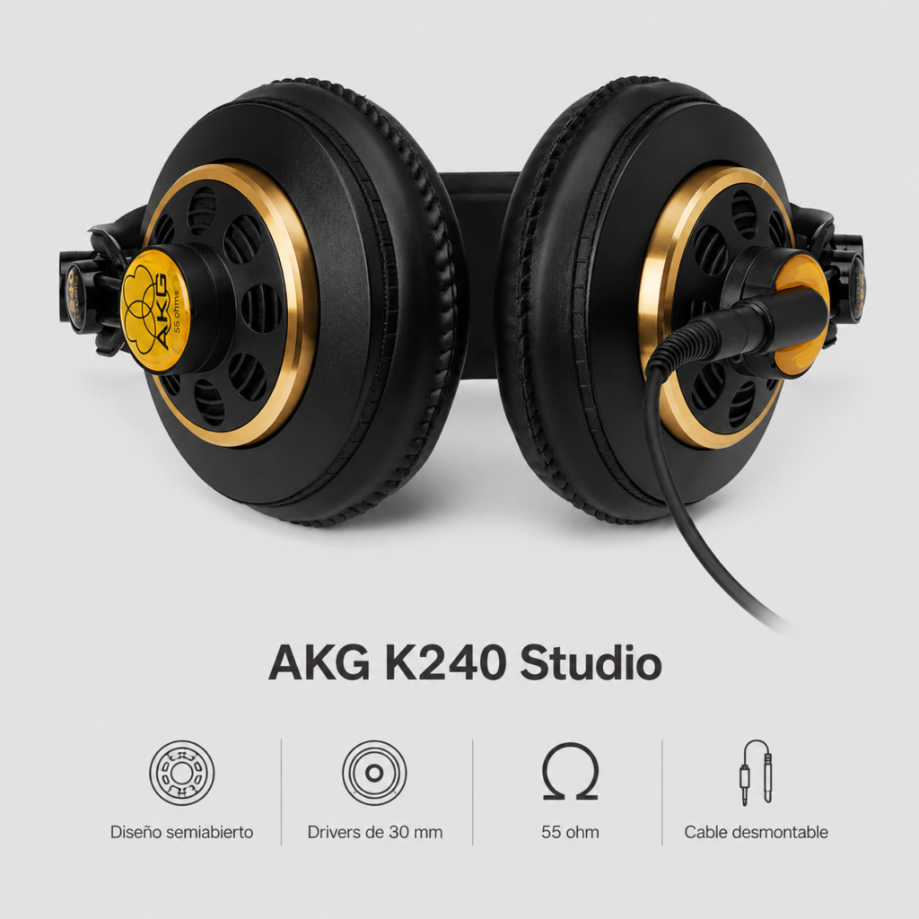 AKG K240 Studio audifonos semiabiertos