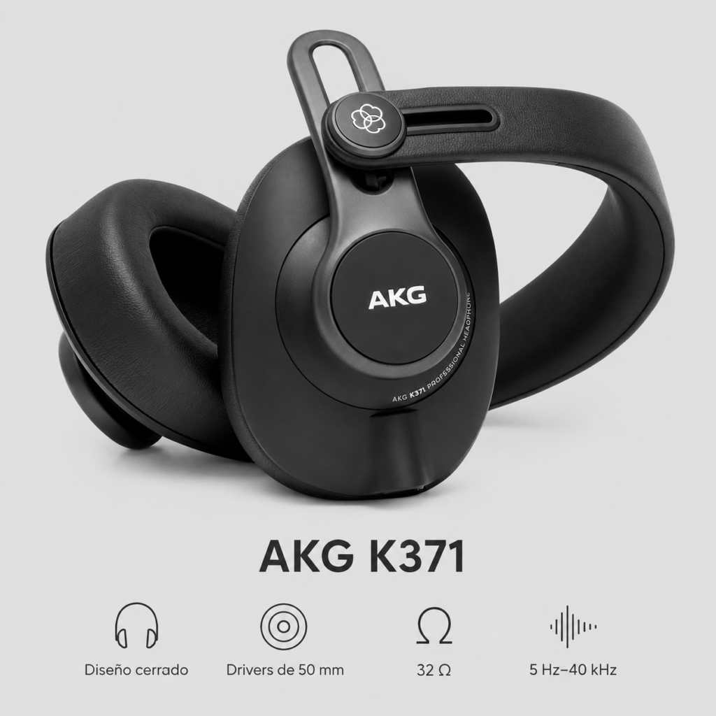 AKG K371 audifonos diseno cerrado