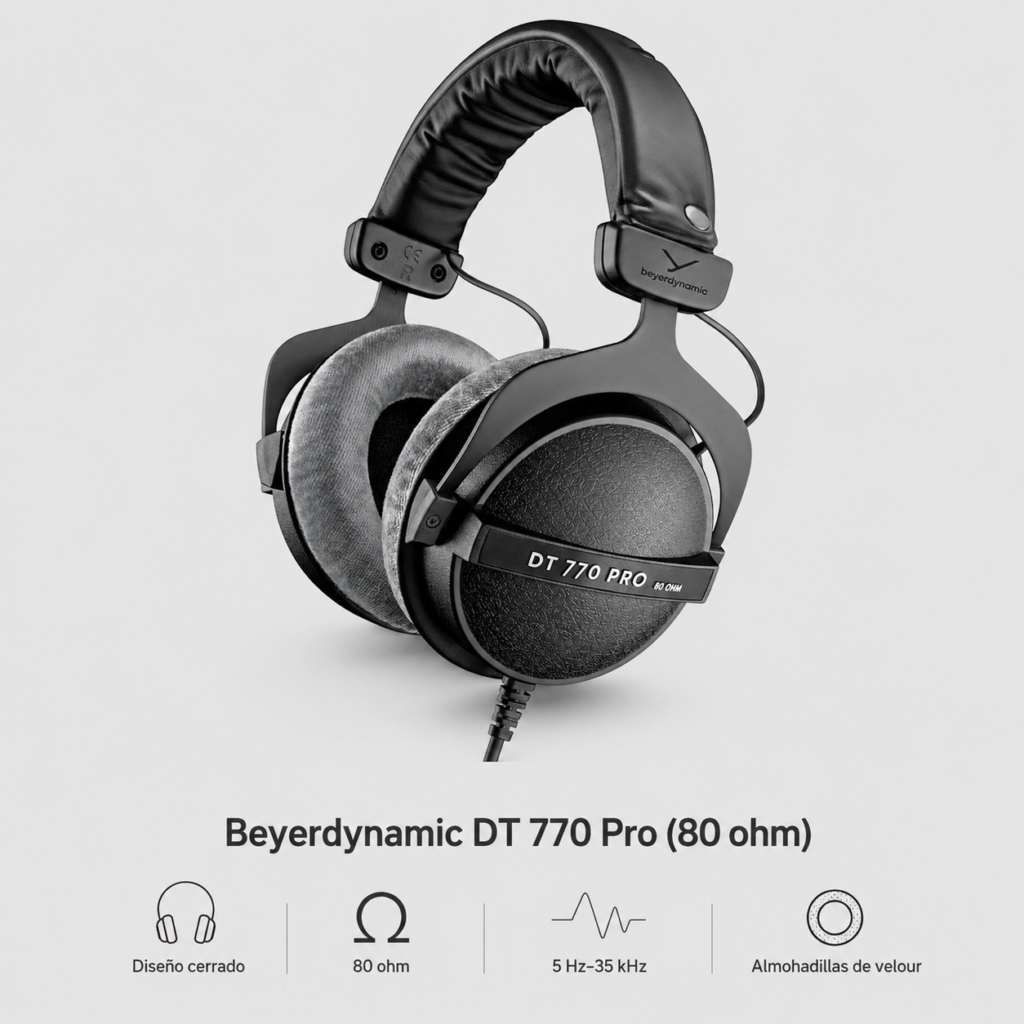 Beyerdynamic DT 770 Pro 80 ohm audifonos