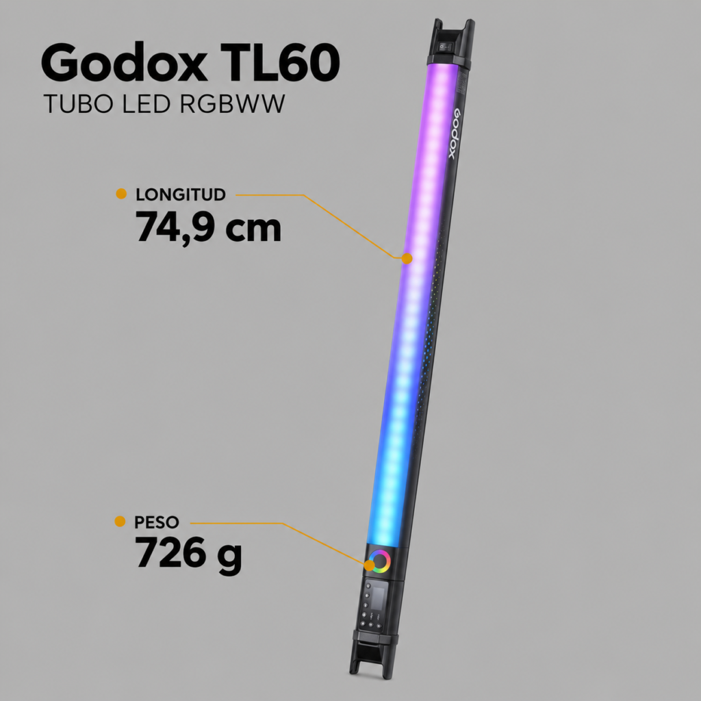 Godox TL60 caracteristicas de la luz led