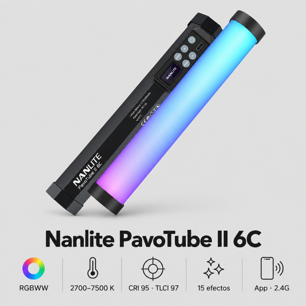 Nanlite PavoTube II 6C tuleb para grabar