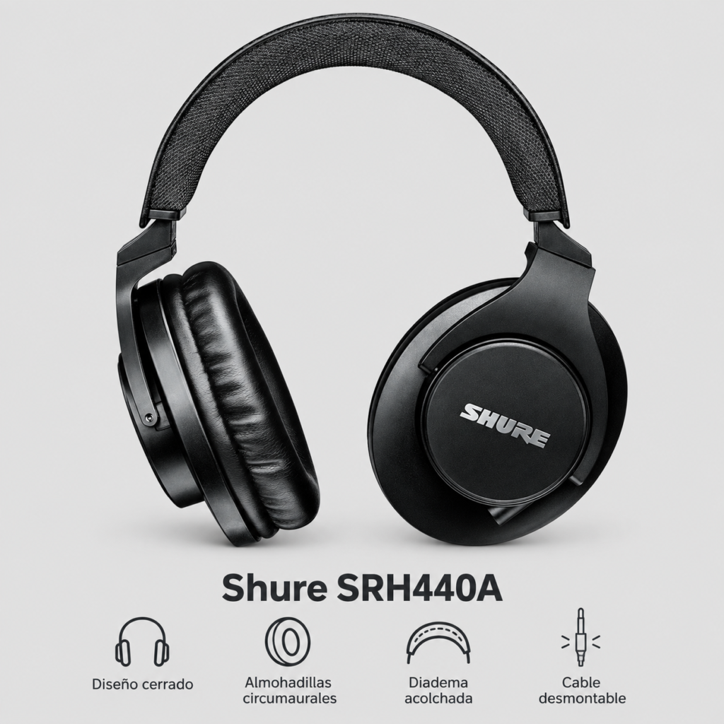 Shure SRH440A audifonos para podcast