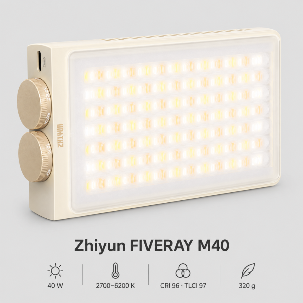 Zhiyun FIVERAY M40 luz led