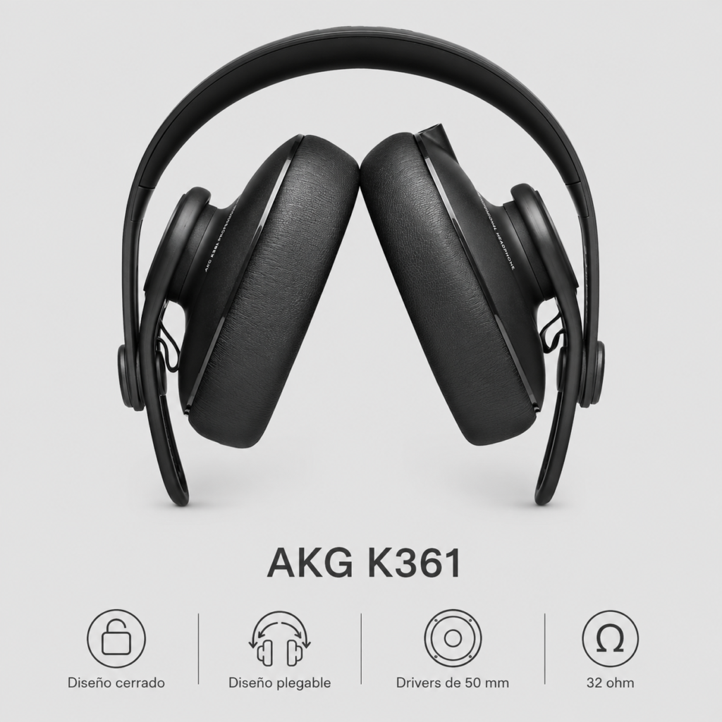 akg k361 audifonos cerrado