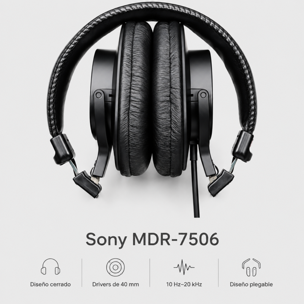 sony mdr 7506 audifonos plegable