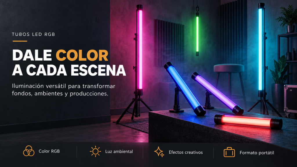 Amaran vs Godox: ¿Cuál Tubo LED RGB Elegir? 3 tubos led rgb tamanos y marcas