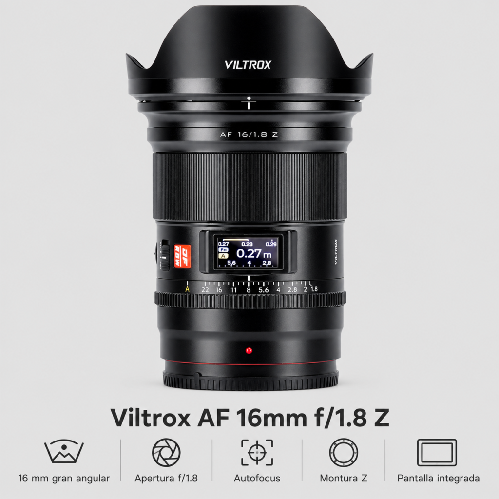 Lente Viltrox AF 16mm f 1.8 Z