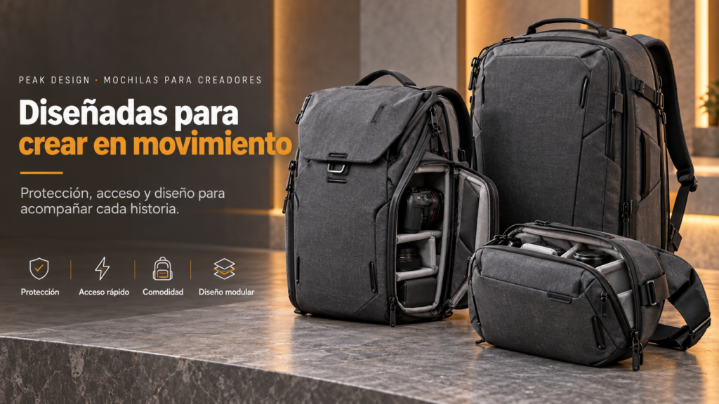 Peak Design mochilas para crear en movimiento